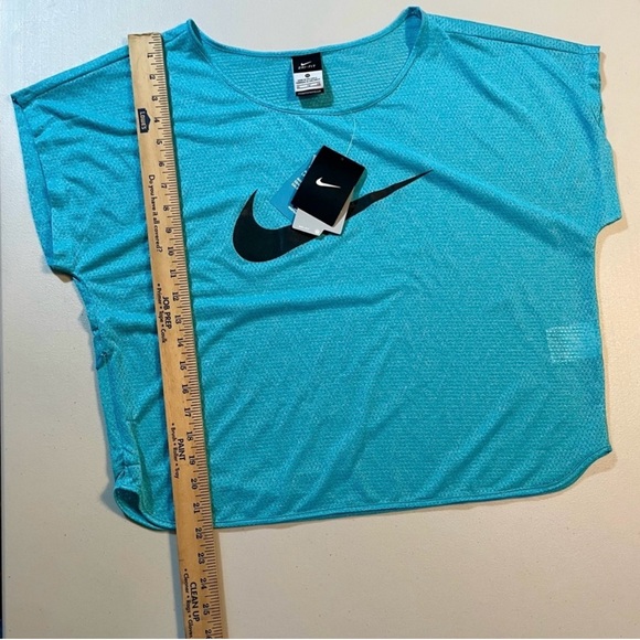 NWT 2 Nike Women’s XL Dri-Fit City Cool Swoosh Running Shirts in Blue & Orange - Picture 3 of 12